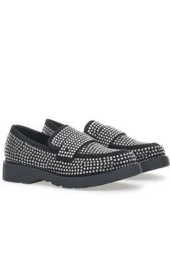 Mocassini Pittarello Glam 1102 Nero Strass