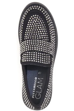Mocassini Pittarello Glam 1102 Nero Strass