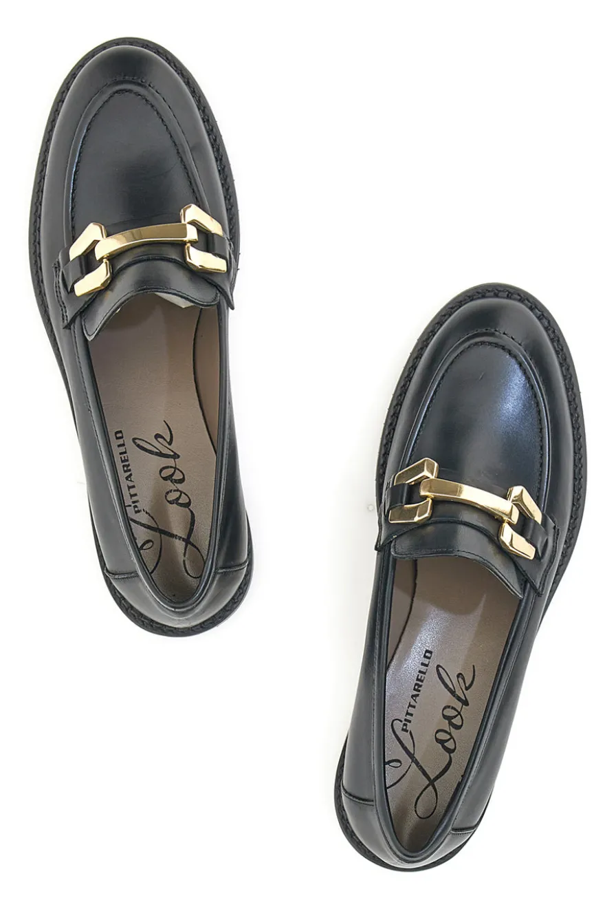 Mocassini Pittarello Look 3026 Nero Vera Pelle