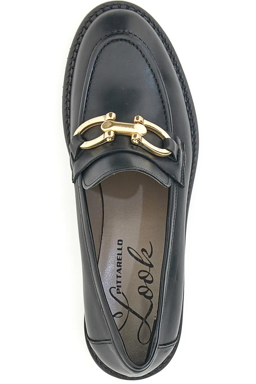 Mocassini Pittarello Look 3027 Neri Vera Pelle