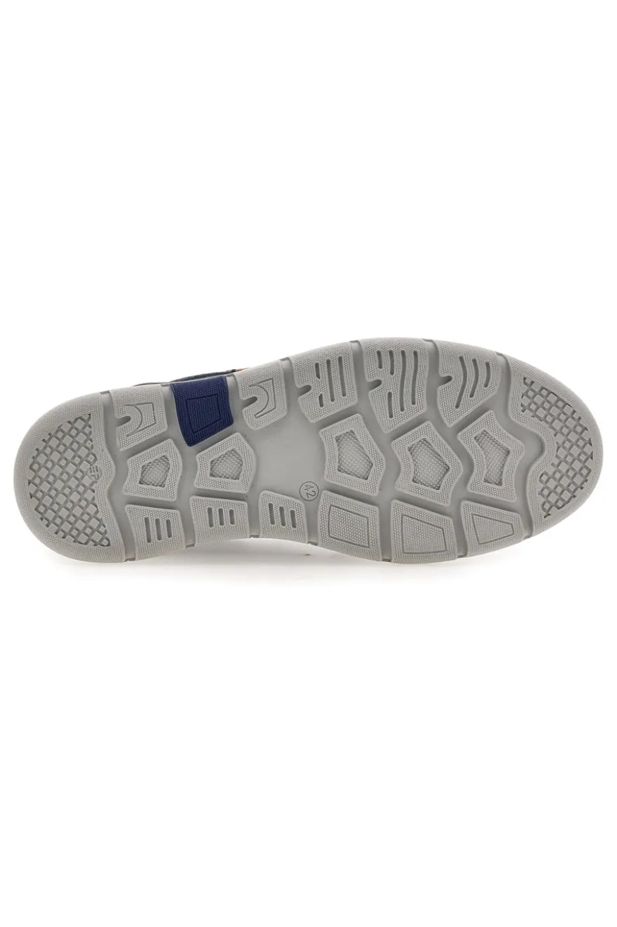 Mocassini Slip on blu con inserti in tessuto Pittarello Eco 26111012