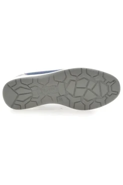 Mocassini Slip on blu in tessuto tecnico con zeppa Inblu 66IC