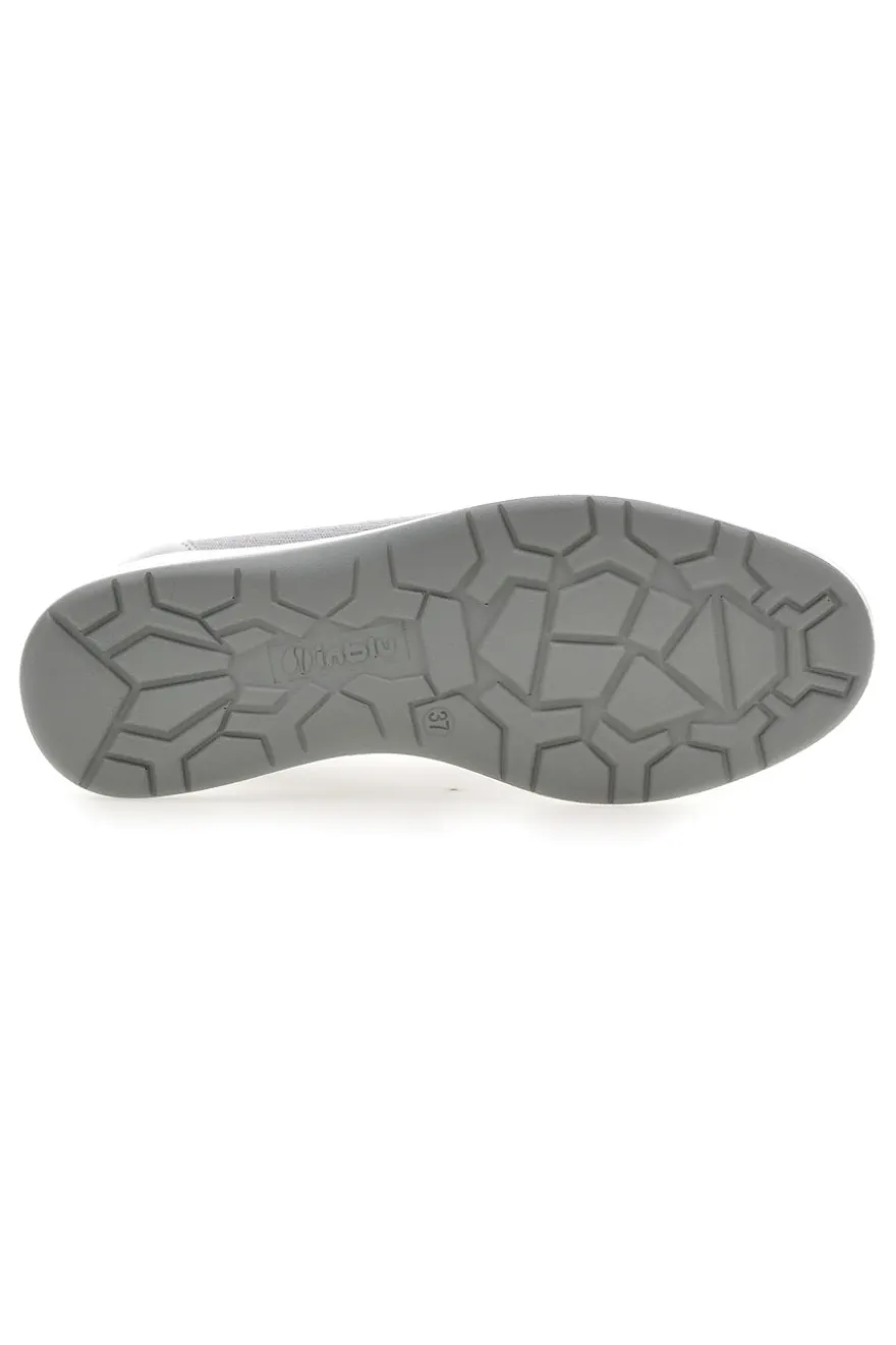 Mocassini Slip on grigie in tessuto tecnico con zeppa Inblu 66IC
