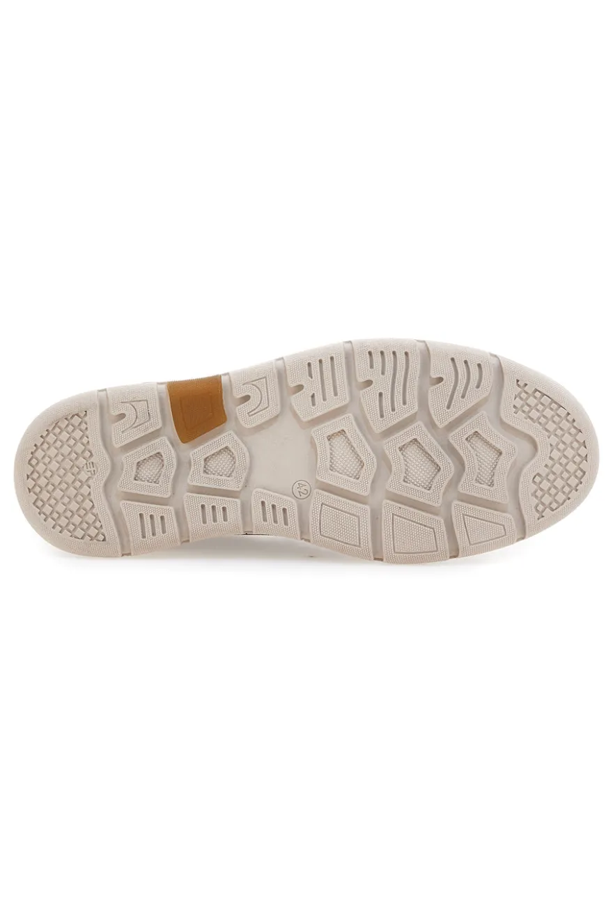 Mocassini Slip on taupe con inserti in tessuto Pittarello Eco 26111012
