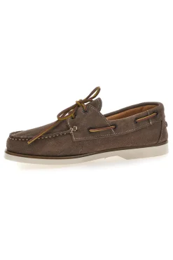 Mocassini Stile Barca Tortora in Pelle Camoscio CLAREMORRIS 10