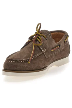 Mocassini Stile Barca Tortora in Pelle Camoscio CLAREMORRIS 10
