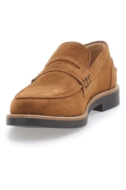 Mocassini Tabacco con Tomaia in Pelle Made in Italy PITTARELLO 8027