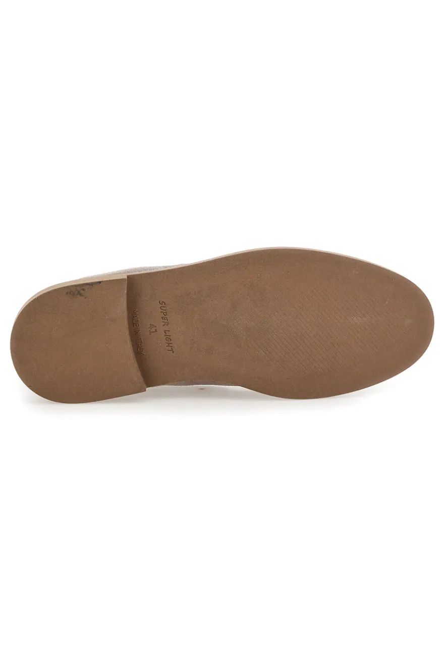 Mocassini taupe in suede Made in Italy Pittarello 115