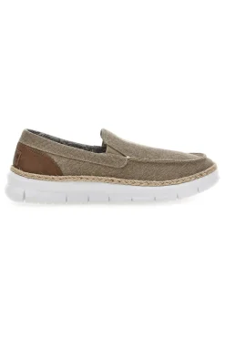 Mocassini taupe in tessuto con tallone a contrasto Max dillan MXM518A66