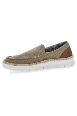 Mocassini taupe in tessuto con tallone a contrasto Max dillan MXM518A66