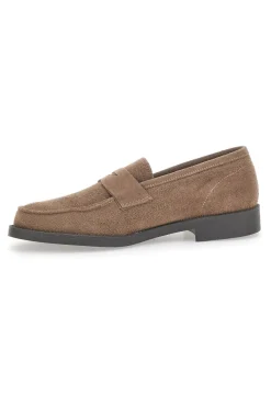 Mocassini Taupe In Vera Pelle Made In Italy Pittarello 0730
