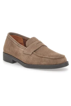 Mocassini Taupe In Vera Pelle Made In Italy Pittarello 0730