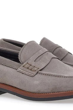 Mocassini tortora con bocca di leone PITTARELLO CLASS 014