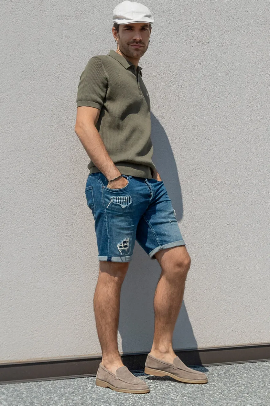 Mocassini Tortora con Tomaia in Suede Vera Pelle PTR 2070