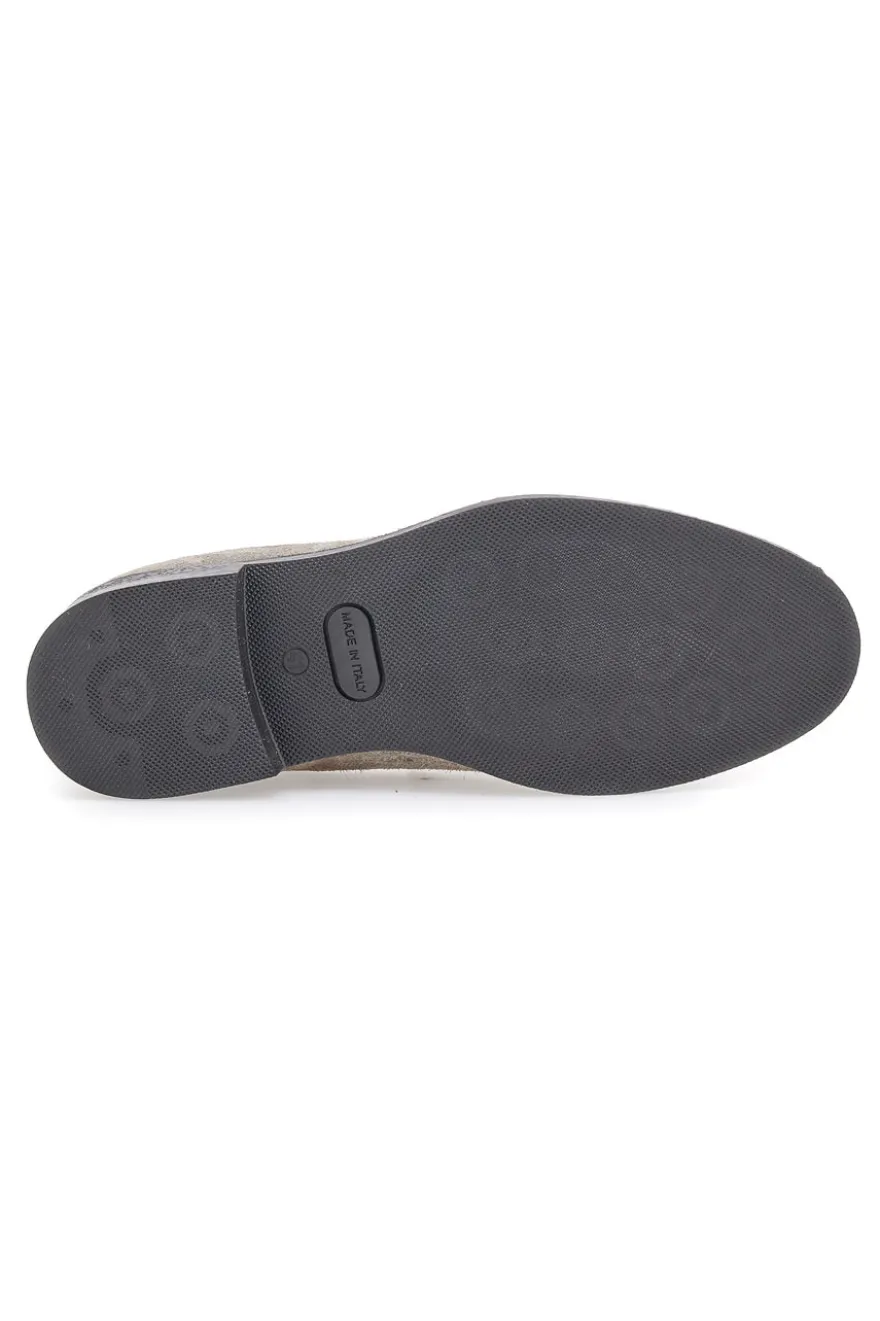 Mocassini Tortora in Pelle Suede Made in Italy PITTARELLO 0730