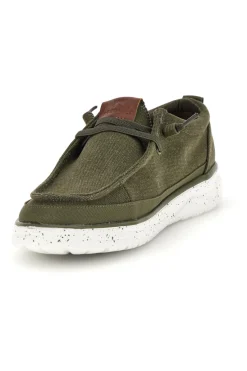 Mocassini verde in tessuto Wrangler 2026103657C