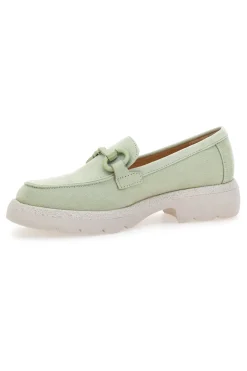 Mocassini Verde Pastello Con Morsetto Le Havre Paris 230052