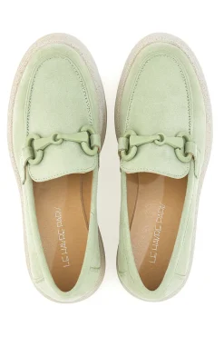 Mocassini Verde Pastello Con Morsetto Le Havre Paris 230052
