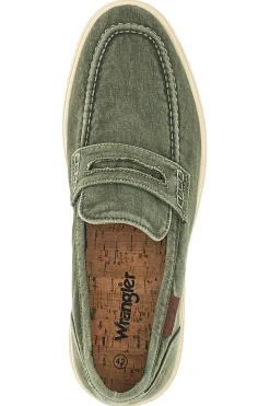 Mocassini Verdi con tomaia in tela WRANGLER 20251034