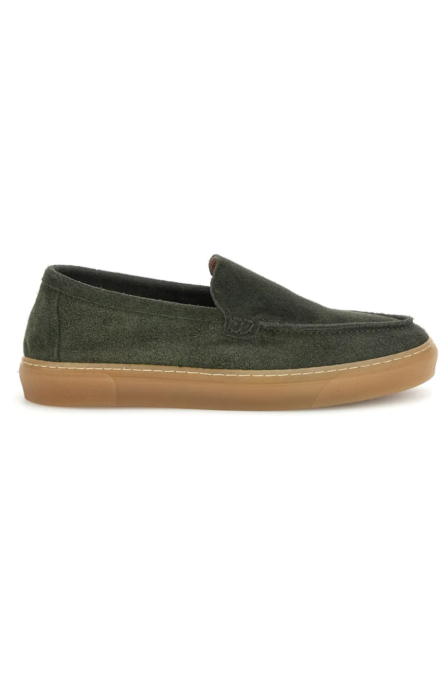 Mocassini verdi in pelle Ptr 3255
