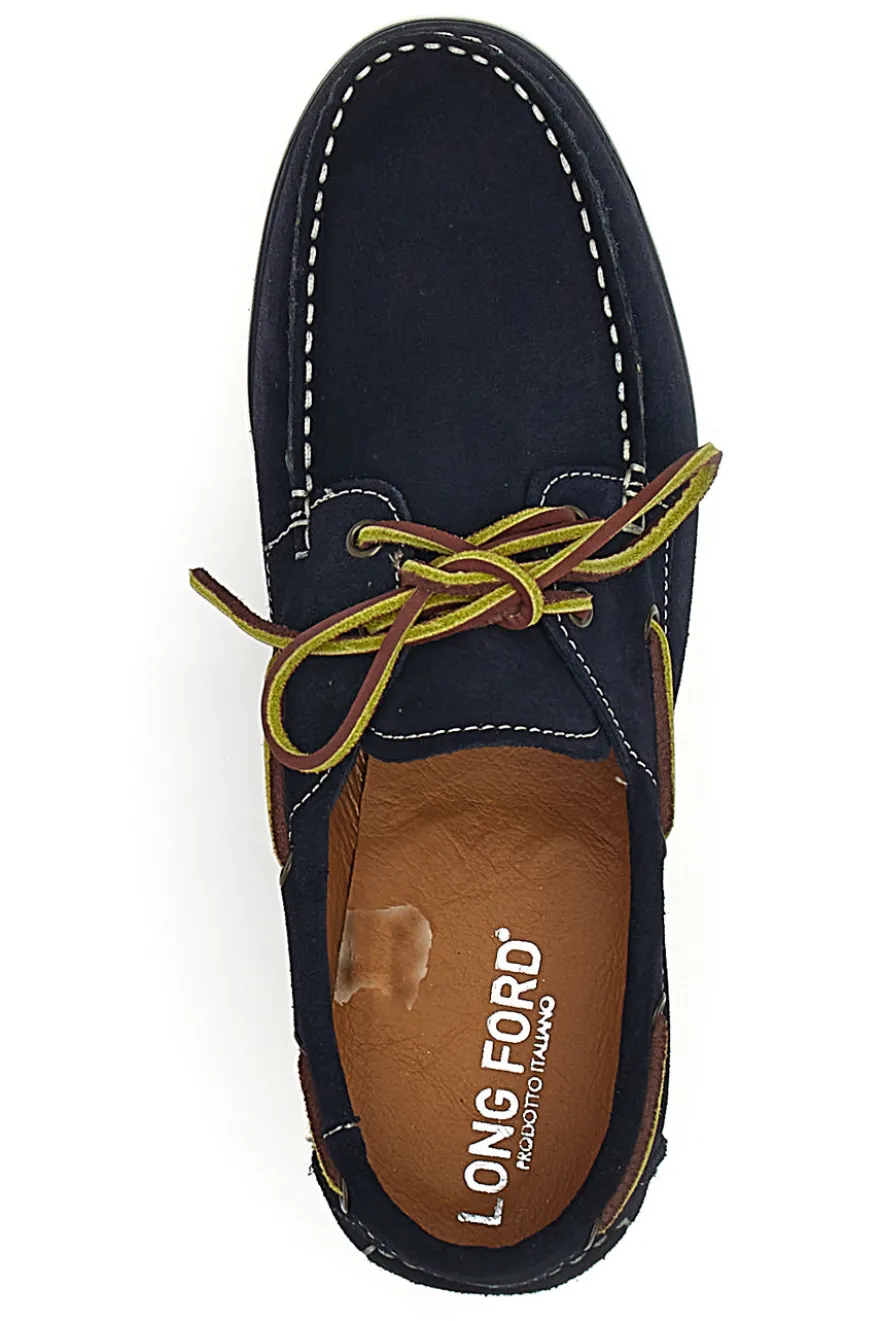 Mocassino Barca in Vera Pelle Blu Longford 10