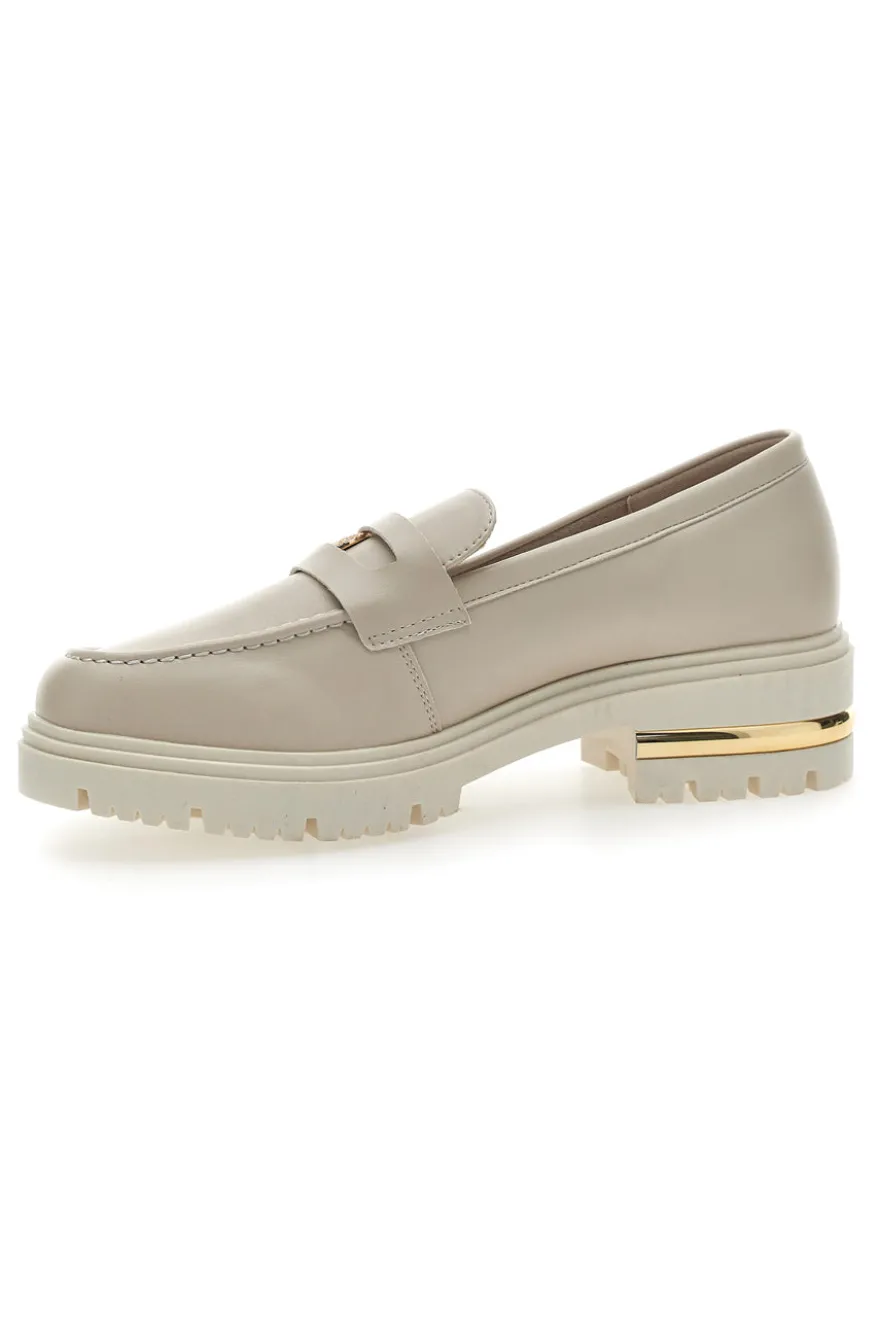 Mocassino Beige e Dettagli Oro Energy 1303