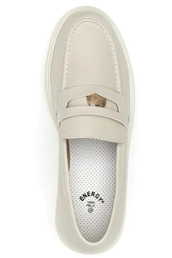 Mocassino Beige e Dettagli Oro Energy 1303