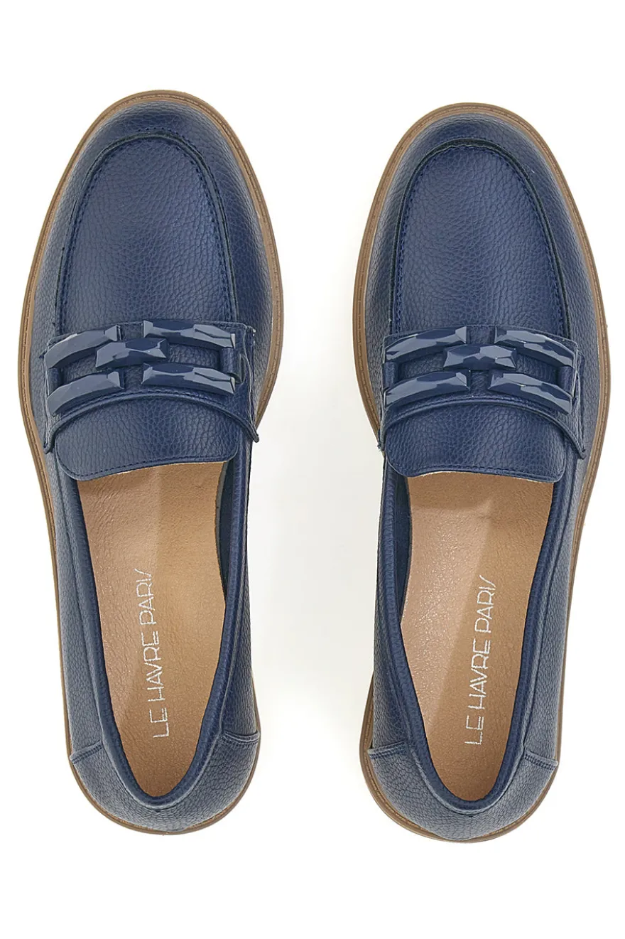 Mocassino Blu con Catenella Le Havre Paris 526818