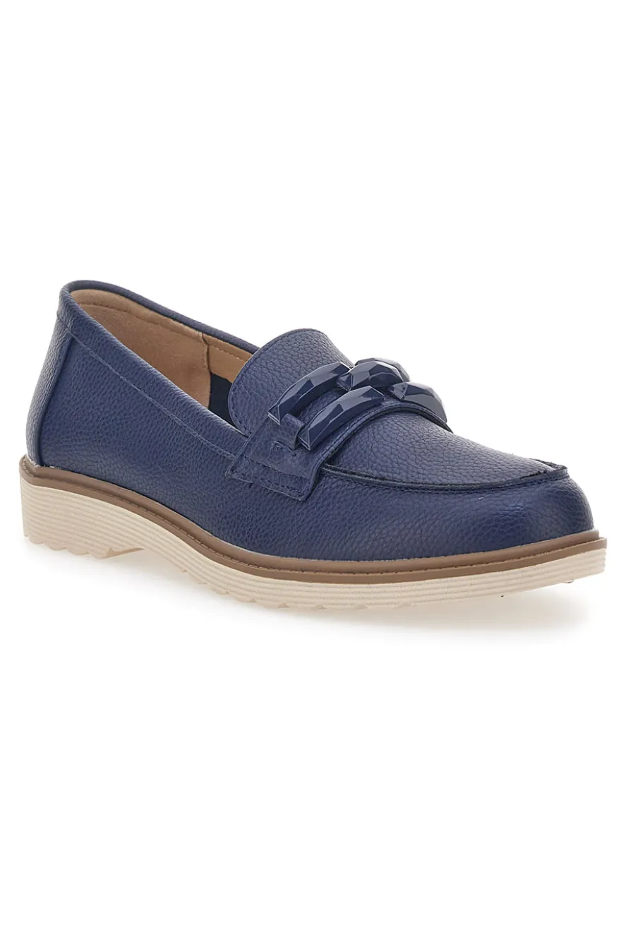 Mocassino Blu con Catenella Le Havre Paris 526818