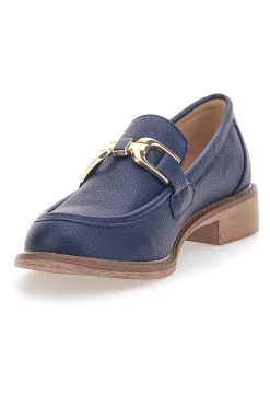 Mocassino Blu con Catenella Oro Le Havre Paris 1134
