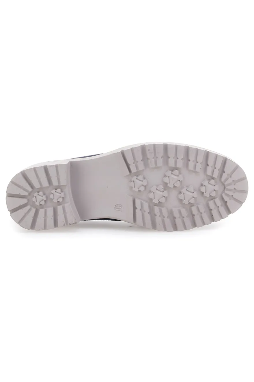 Mocassino Blu con Cinturino di Strass Le Havre Paris 233184