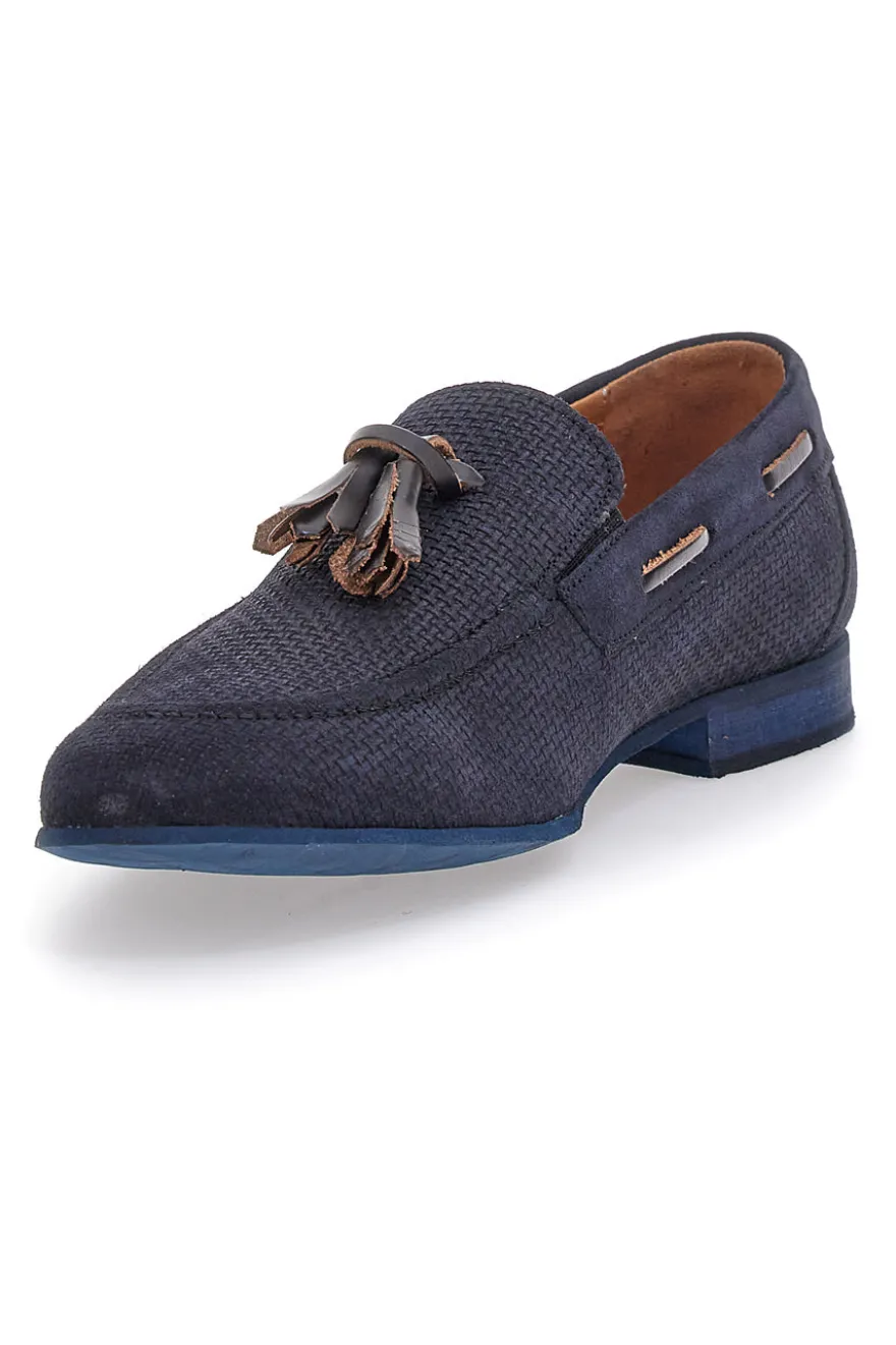 Mocassino Blu In Vera Pelle Made In Italy da Uomo Sevenoaks 195