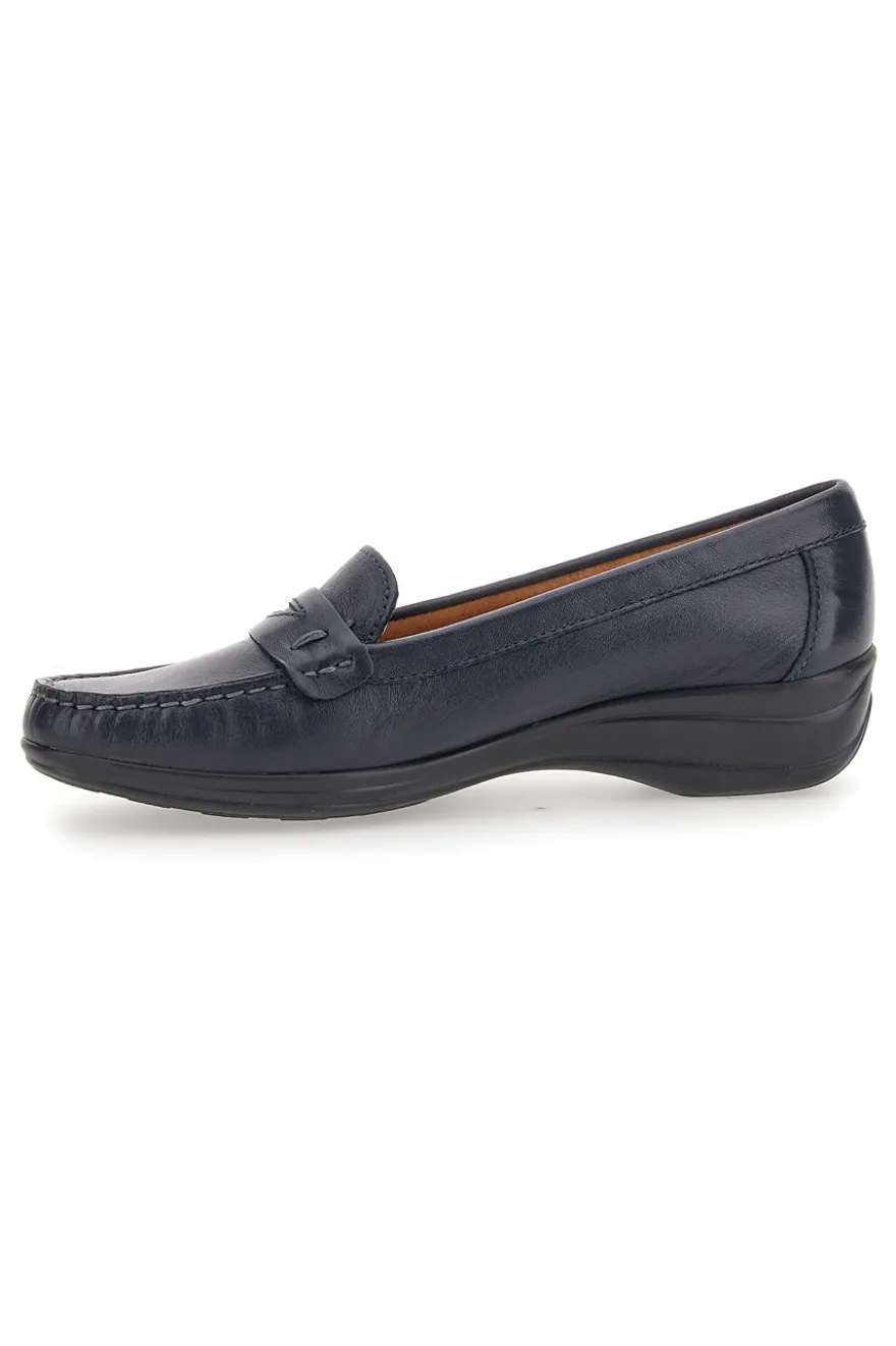 Mocassino blu in vera pelle PITTARELLO FOCUS 8164