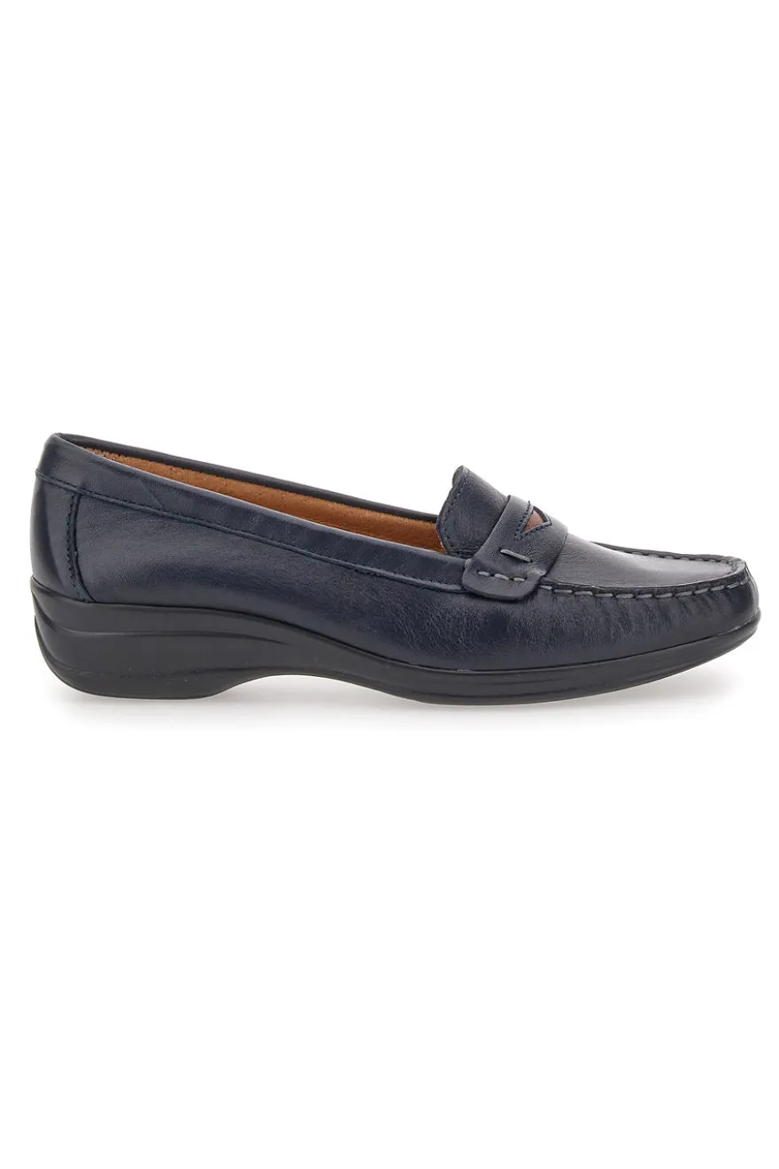 Mocassino blu in vera pelle PITTARELLO FOCUS 8164