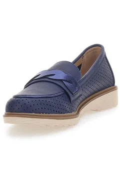 Mocassino Blu Traforato Le Havre Paris 526819
