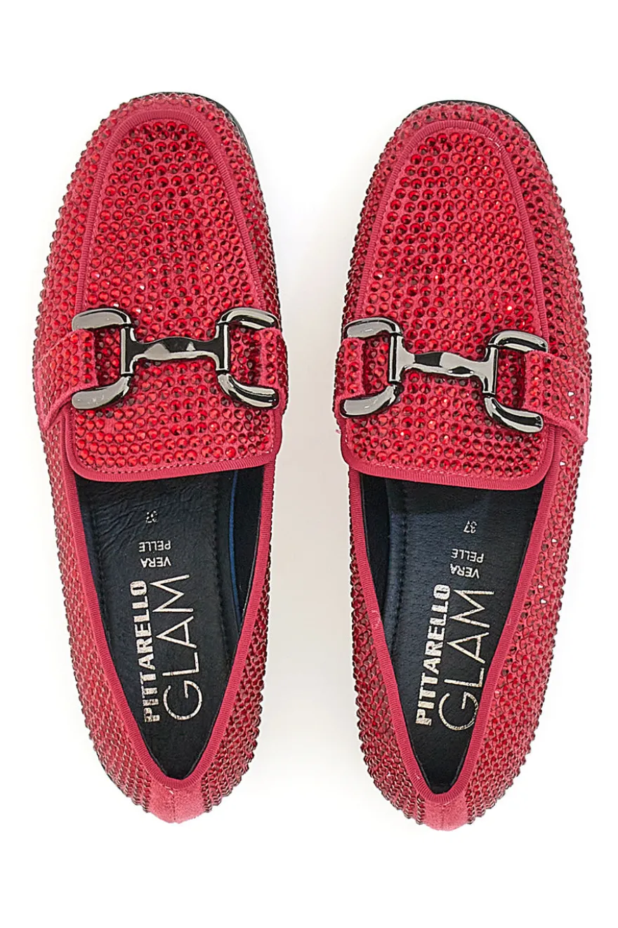 Mocassino con Strass Magenta Pittarello Glam 1100