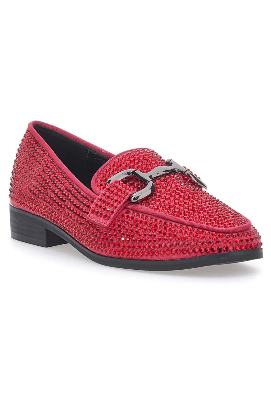 Mocassino con Strass Magenta Pittarello Glam 1100