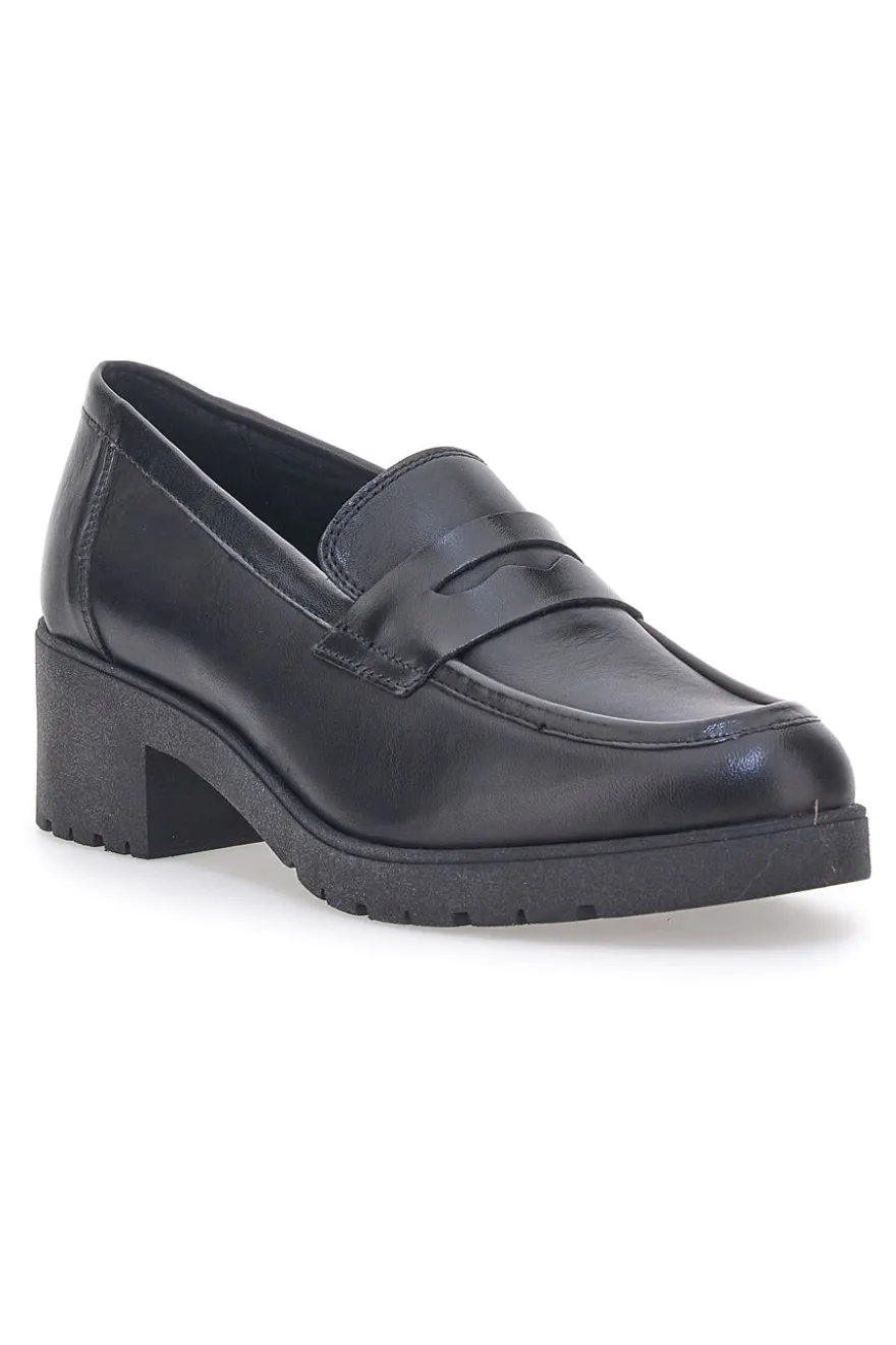 Mocassino in Pelle Nera Pittarello Glam 85035