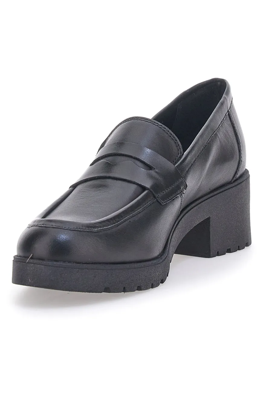 Mocassino in Pelle Nera Pittarello Glam 85035