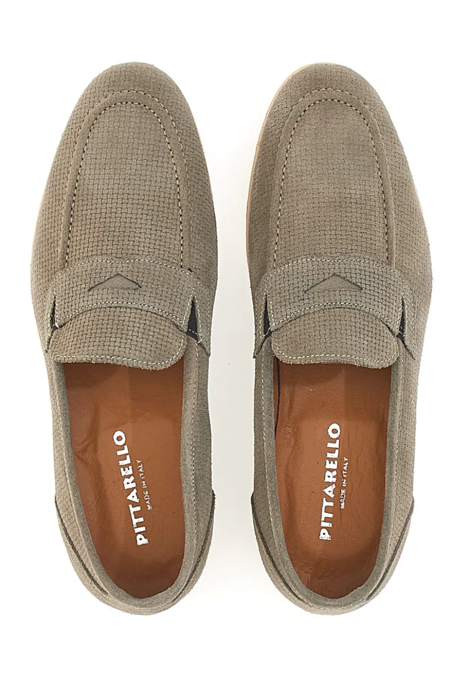 Mocassino in Pelle Scamosciata Beige PITTARELLO 1131