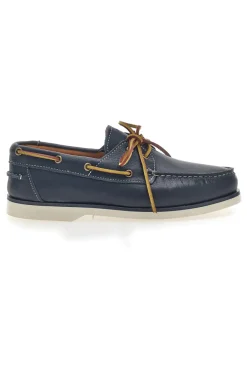 Mocassino in Stile Barca Vera Pelle Blu Longford 10