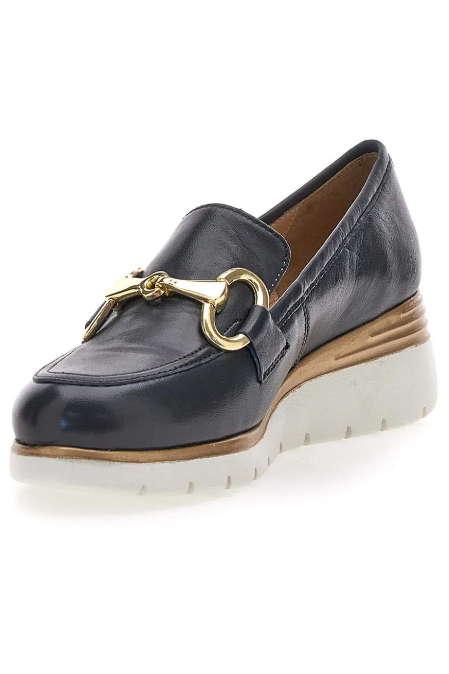 Mocassino in Vera Pelle blu con dettaglio PITTARELLO CLASS 5090