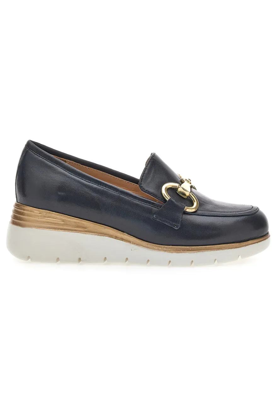 Mocassino in Vera Pelle blu con dettaglio PITTARELLO CLASS 5090