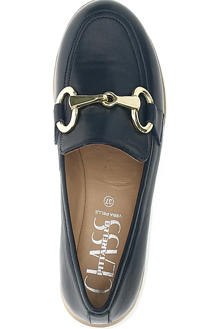 Mocassino in Vera Pelle blu con dettaglio PITTARELLO CLASS 5090