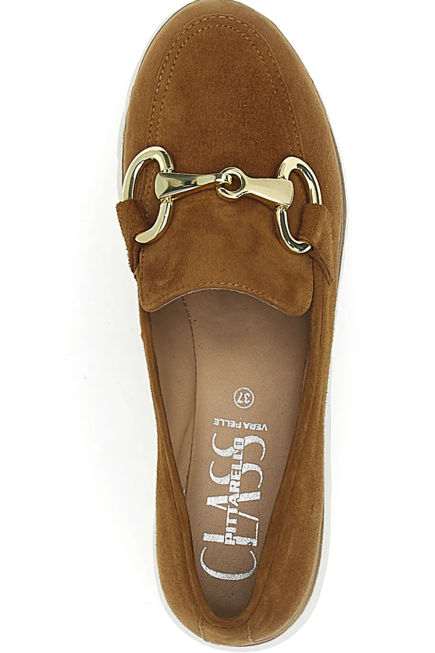 Mocassino in Vera Pelle Marrone Scamosciato PITTARELLO CLASS 4930