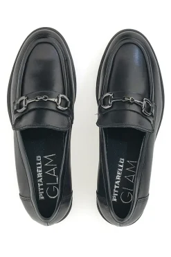 Mocassino in Vera Pelle Nera Pittarello Glam 85105