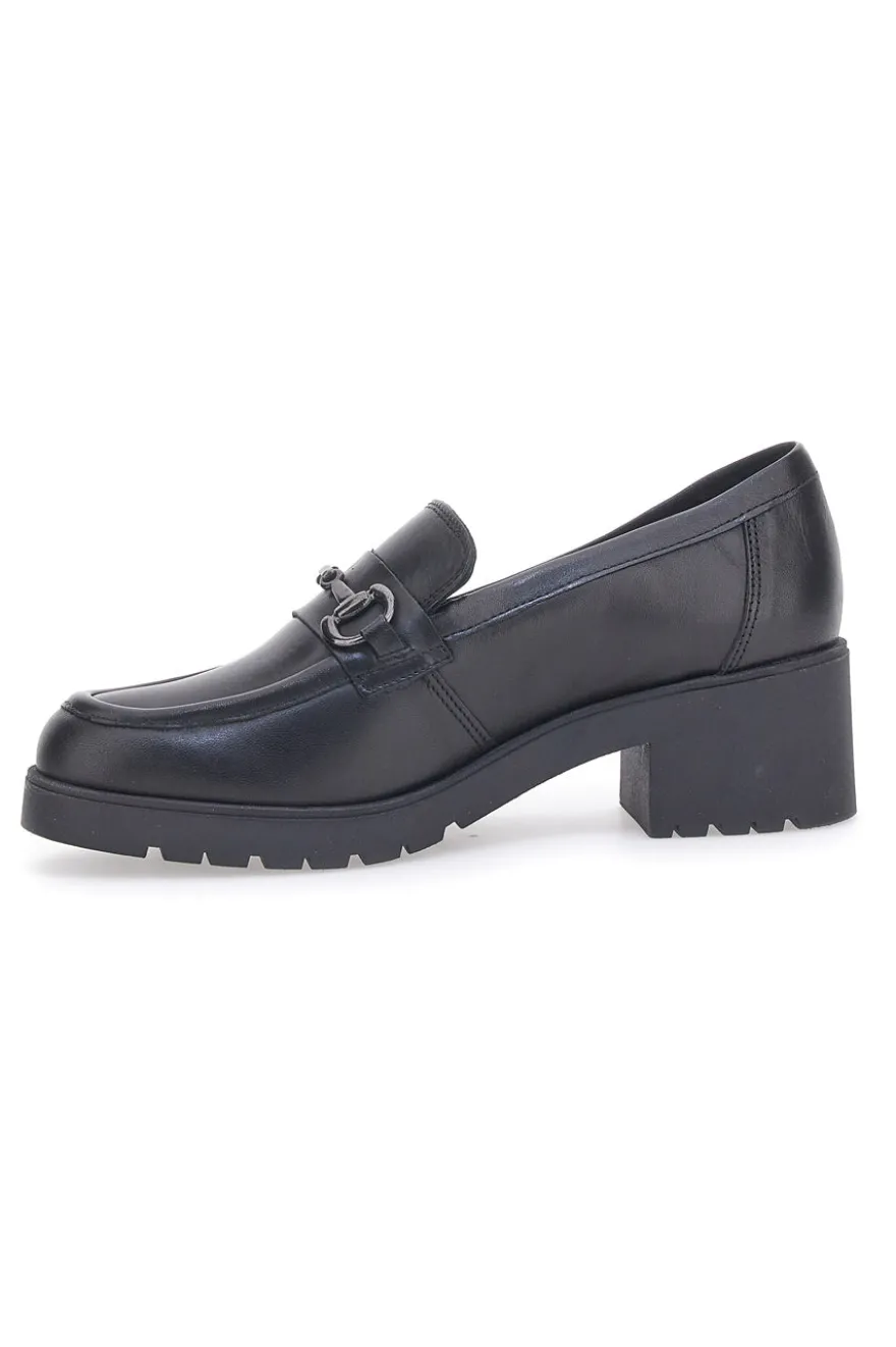 Mocassino in Vera Pelle Nera Pittarello Glam 85105