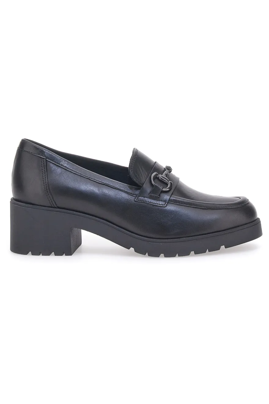Mocassino in Vera Pelle Nera Pittarello Glam 85105
