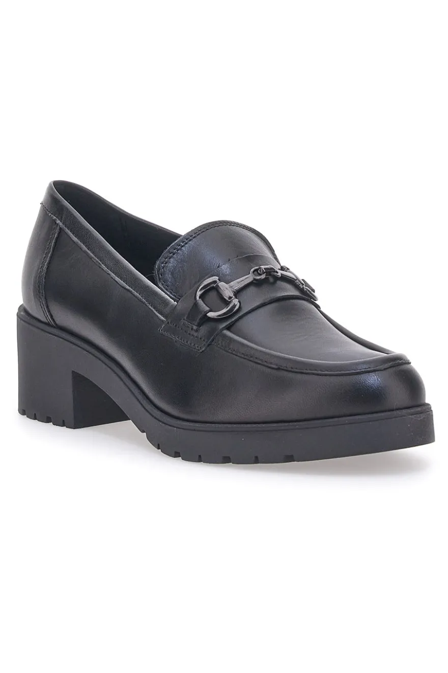 Mocassino in Vera Pelle Nera Pittarello Glam 85105