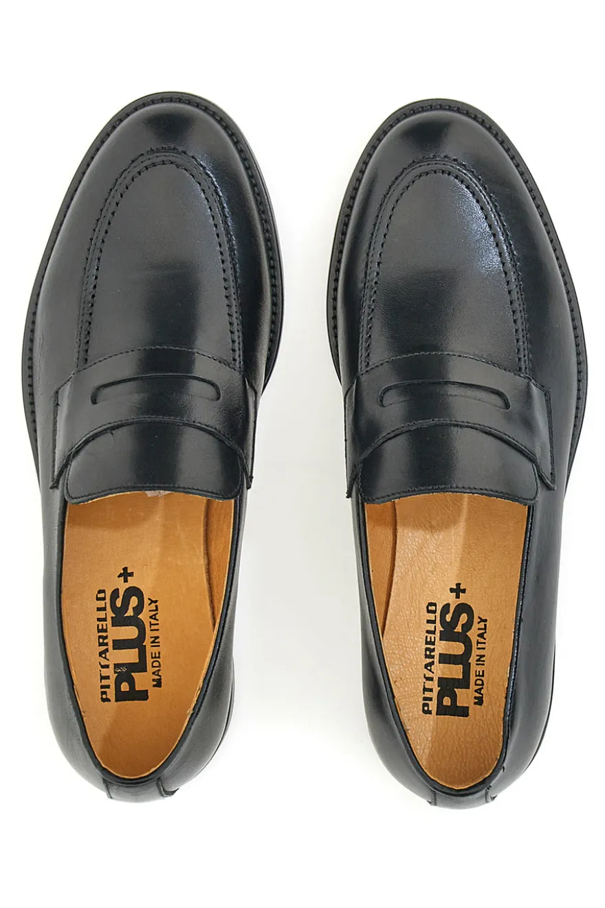 Mocassino in Vera Pelle Pittarello Plus 602 Nero